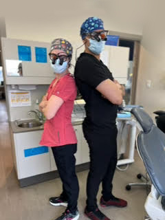 Dental staff posing silly