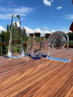 Awards on display